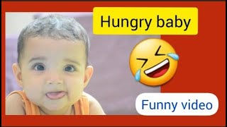 Baby eats banana first time  || 6month baby funny video  || Hungry Baby || Eating like a monkey