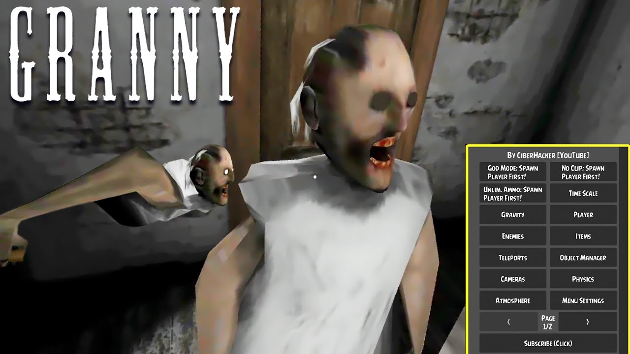 GRANNY 1.8, NOVO MOD MENU COM FUNÇÕES INSANAS - GRANNY HORROR GAME