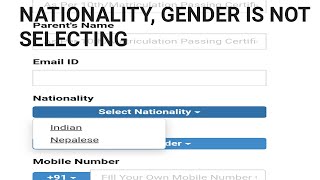 Nationality ,Gender is not selecting problem || Airforce 2021 x,y group form  by mobile| youth india screenshot 5