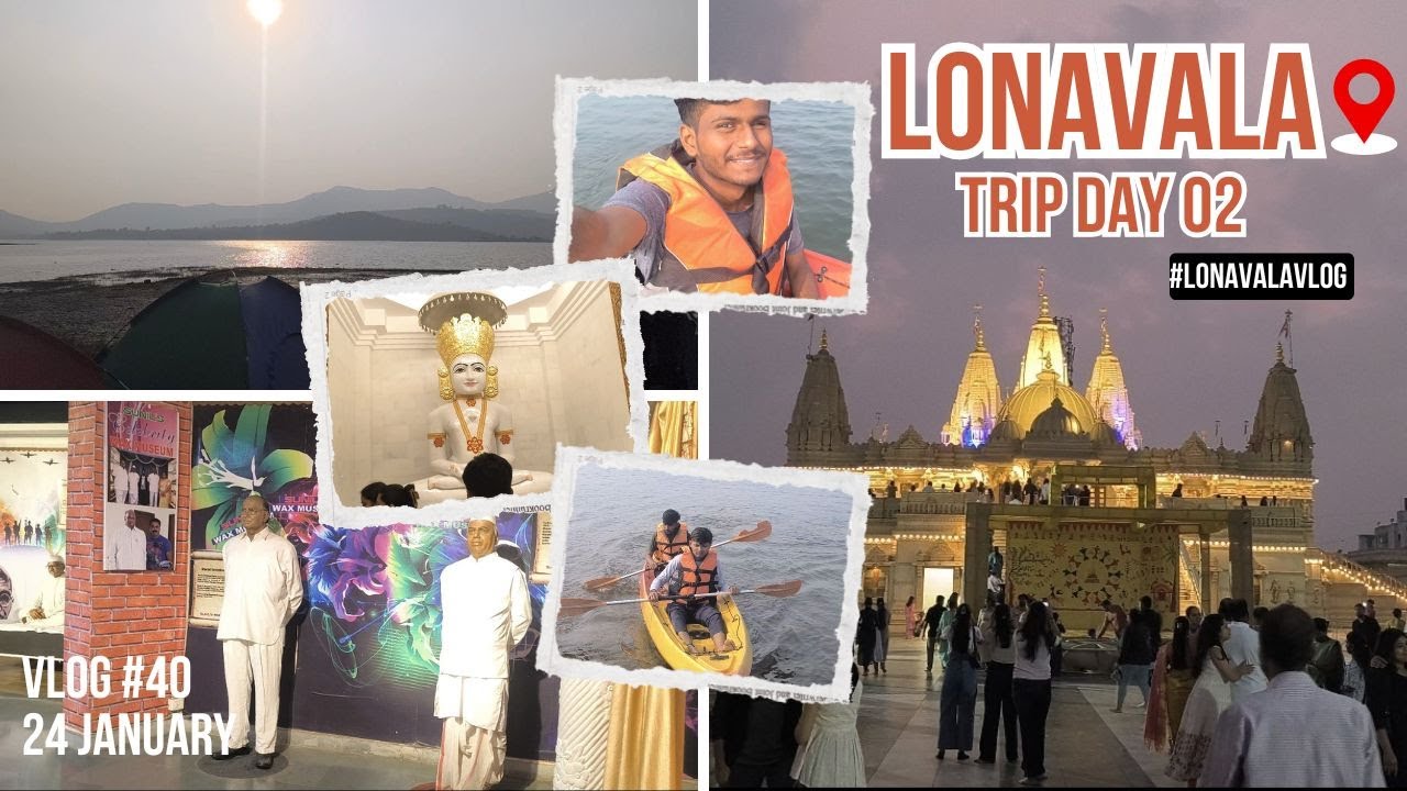 Lonavala Trip Vlog Day 02 | Temples, Kayaking & Night Vibes 🌄Vlog 040