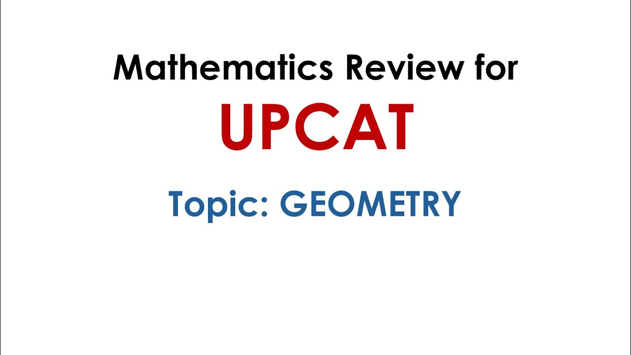 Math Review for UPCAT - Geometry