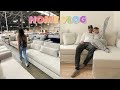 HOME VLOG: pottery barn outlet, sofa story time, mirror & rug reveal