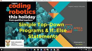 Grade 8 Coding | Lesson 20 | Simple Top Down Programs