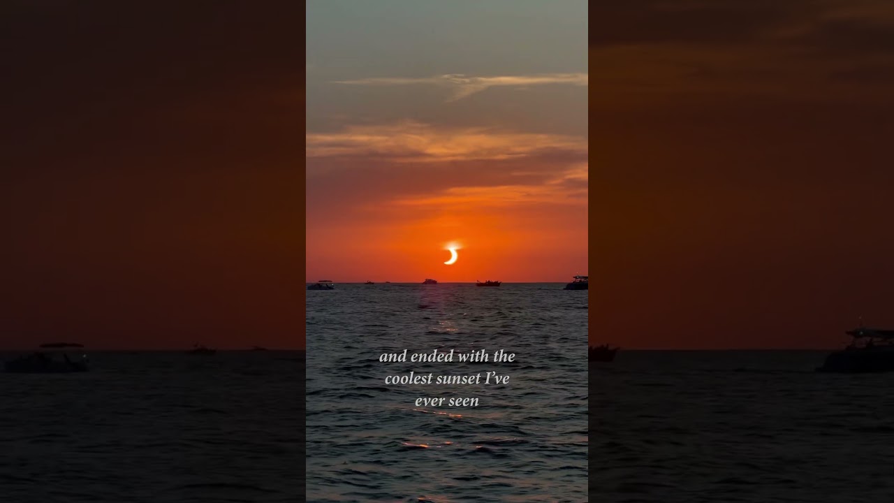 Full solar eclipse sunset - Mallorca, Spain #eclipse #solareclipse #eclipse2026 #astronomy #amazing