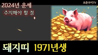 [2024년 운세] 1971년에 태어난 돼지띠 2024년 운세 - 주의할 점