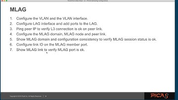 10 PicOS Multi Chassis Link Aggregation MLAG