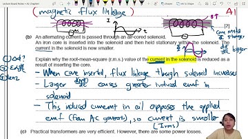 21.2b ON16 P42 Q11 Effects of Iron Core | A2 Alternating Current | Cambridge A Level Physics