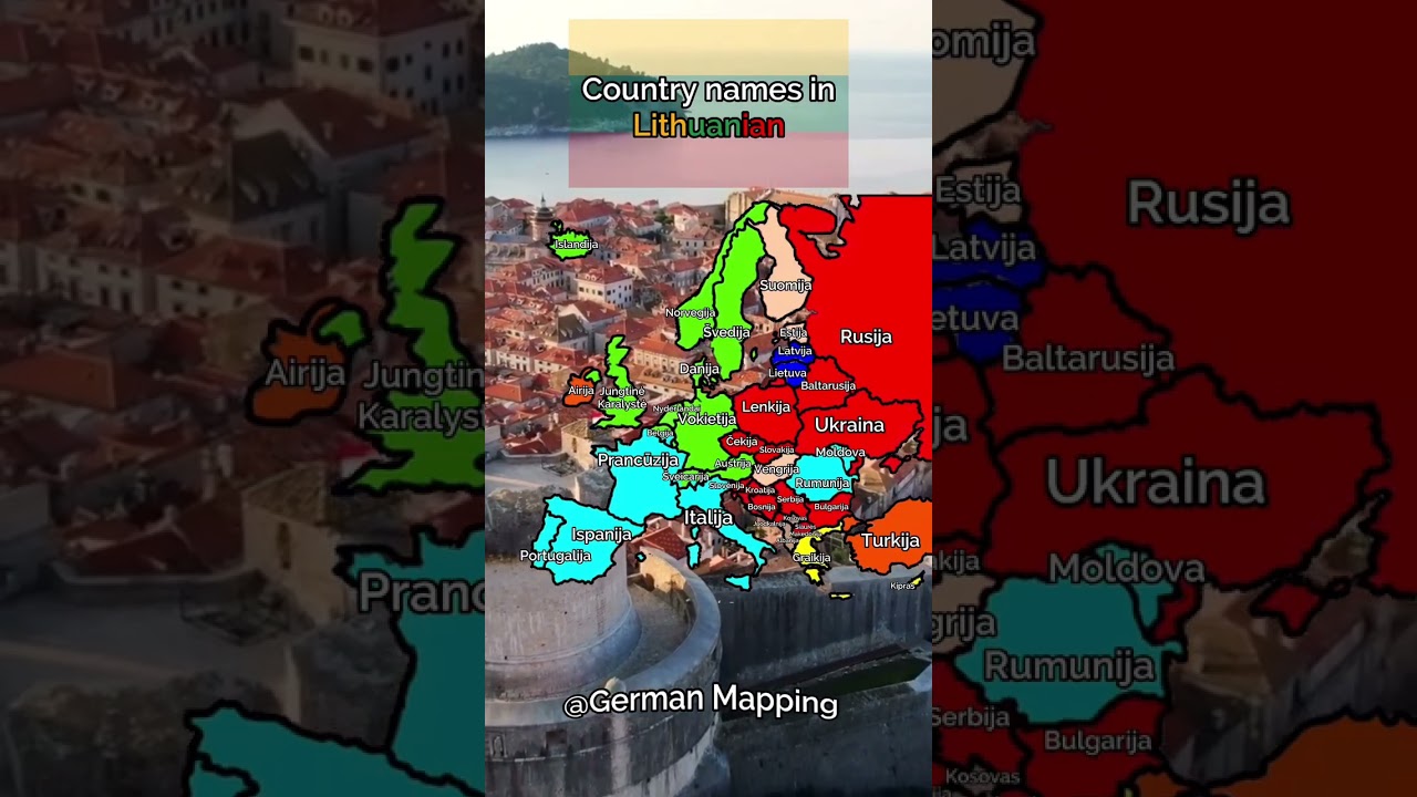 Country names in Lithuanian #maps