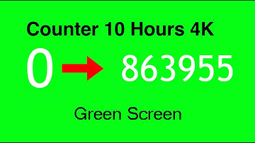 Counter 10 Hours 4K Green Screen | Chroma Key Number Counter