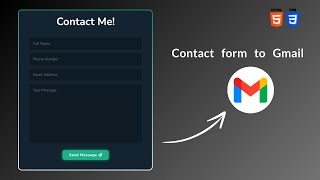 How To Make Working Contact Form Using HTML & CSS | Receive Contact Form Data on Gmail #heresthecode