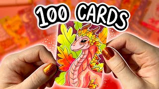 Drawing 100 SPOOKY Artist Trading Cards! 🍁✨ Ep. 4