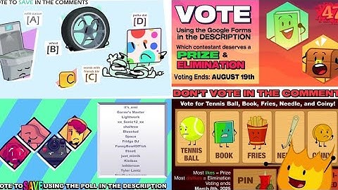 Thirteen Voting Screens From 13 Different Object Shows