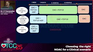 Choosing the right NOAC for a clinical scenario Practical tips - Dr Karunadas C.P - TCC25