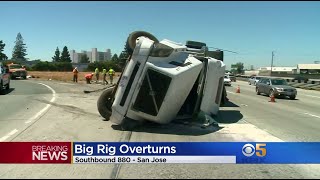 Big Rig Overturned, Southbound Lanes On I-880 Closed Profile