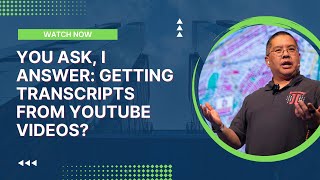 You Ask, I Answer: Getting Transcripts from YouTube Videos? by Christopher Penn 49 views 6 days ago 3 minutes, 20 seconds