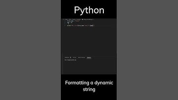 Formatting a dynamic string in Python. #pythoncoding #coding #shorts