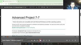 Excel 2021 in Practice - Ch 7 Advance Project 7-7 | Simnet 2024 &amp; 365 Chapter 7
