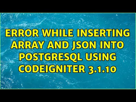Error while inserting array and JSON into PostgreSQL using Codeigniter 3.1.10