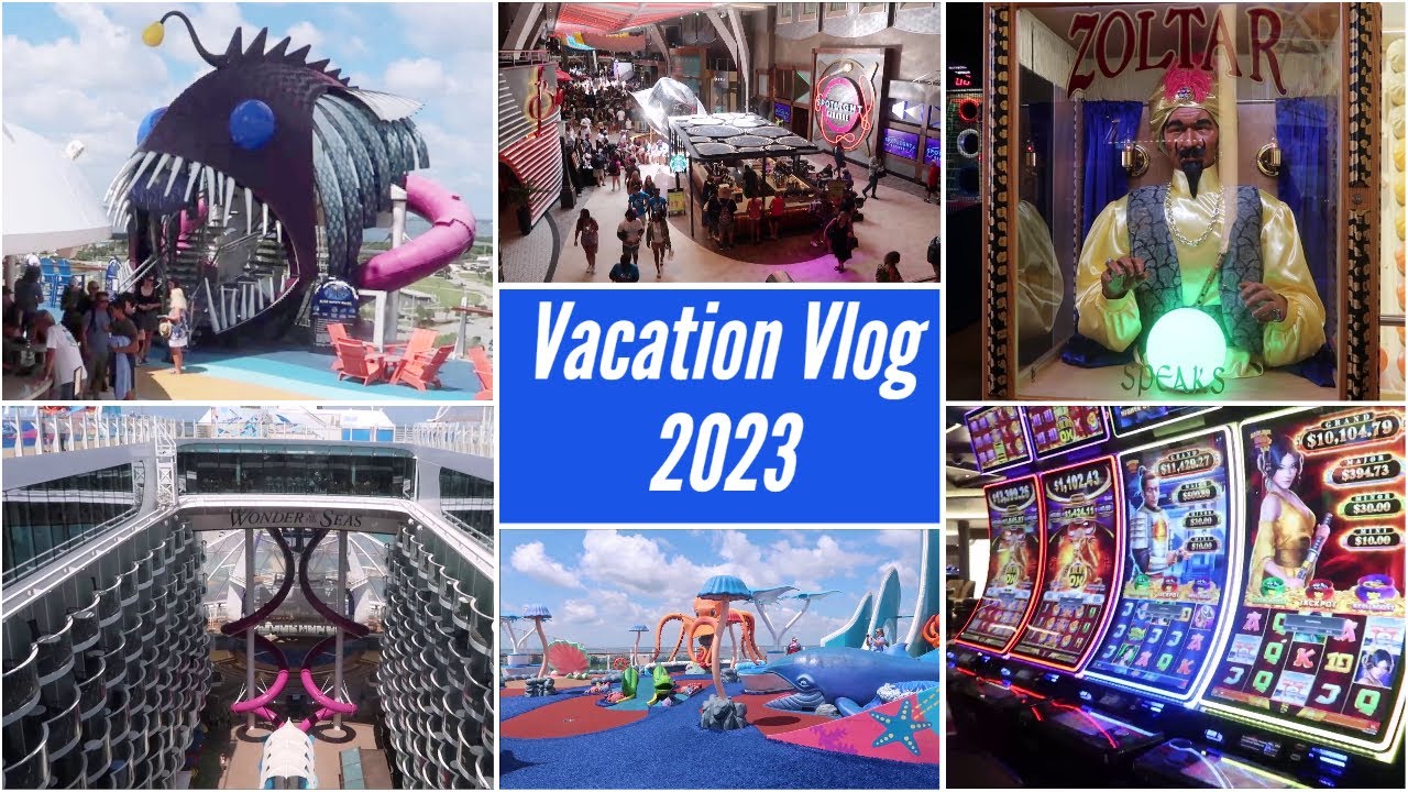 2023 Vacation Vlog Day 2 PT 1 Our FIRST Cruise, Royal Caribbean Wonder of The Seas, Room Tour 6658