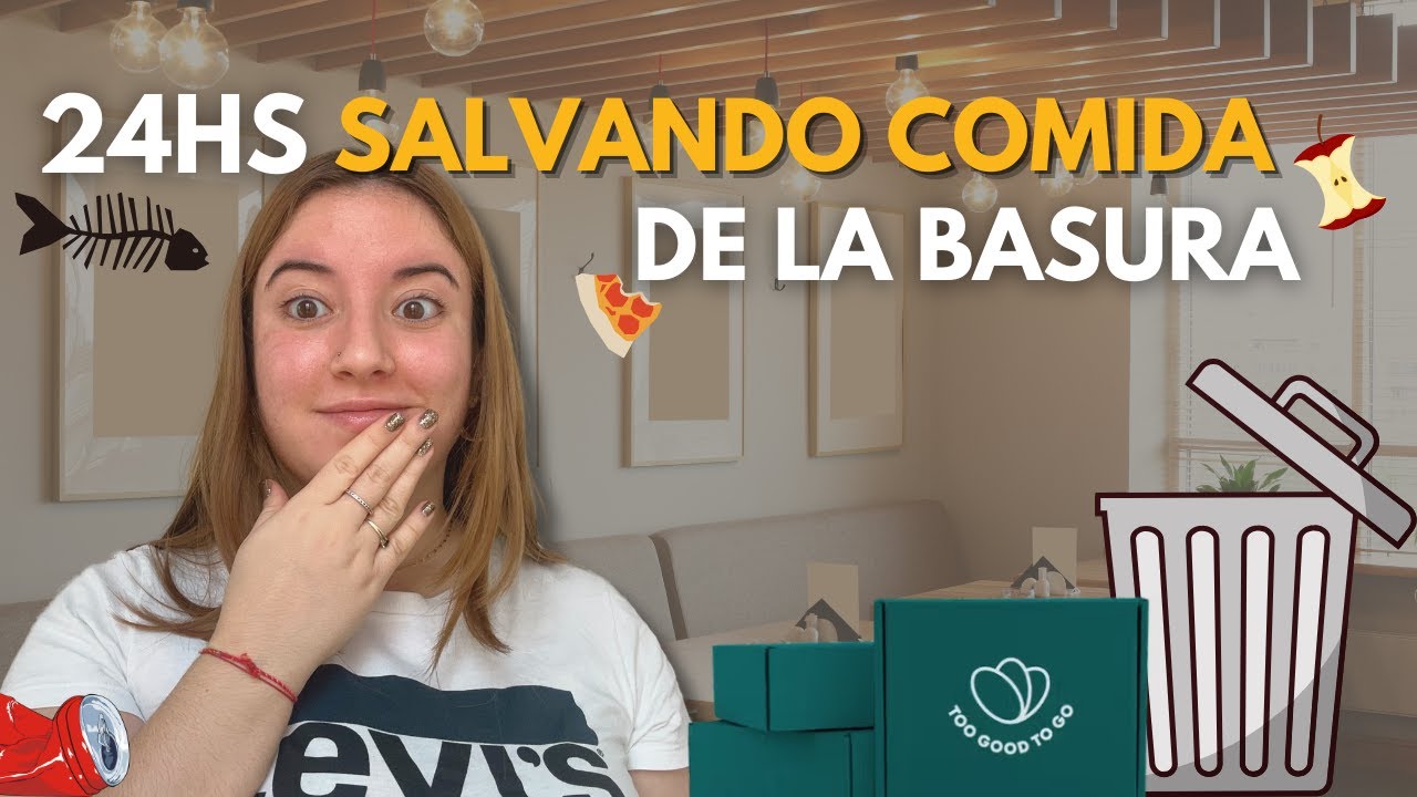 24HS RESCATANDO COMIDA QUE VAN A TIRAR *TOO GOOD TO GO* 🥐🍕🍛