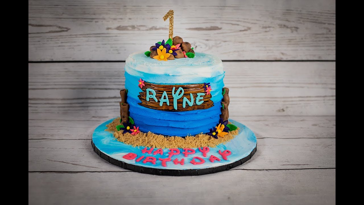 Making a Moana Cake - Time Lapse