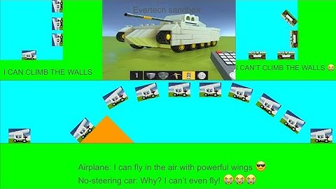 My First Comparison Video! Evertech Sandbox: Airplane vs No-Steering Car (4 Tests Done)!