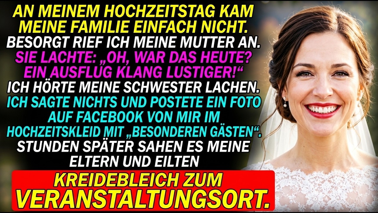 Am Morgen meiner Hochzeit rief ich meine Mutter an, weil ich dachte, ihr sei etwas zugestoßen. Sie lachte nur: „Oh, war das heute? Ein Wochenende in den Bergen klang einfach schöner." Im...