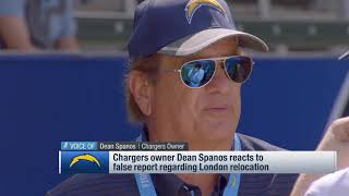 Spanos denies that Chargers would consider moving team to London
