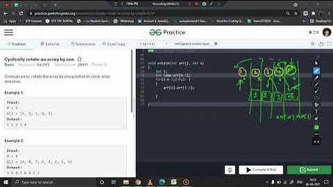 Array : Cyclically rotate an array by one