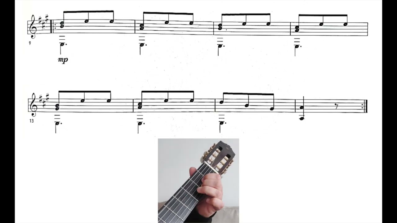 Valzer No.11 in A major F. Carulli Classical guitar - Grade 3 (RSL book title: Waltz, Op.241, No.21)