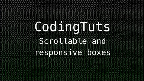 Scrollable and responsive boxes