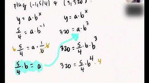 Chapter 4.1 v2 Finding an exponential function passing through two points