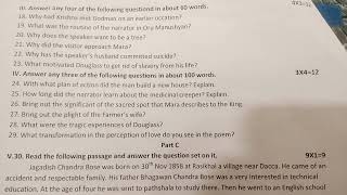 ENGLISH 1st PUC annual exam question paper 2024-25