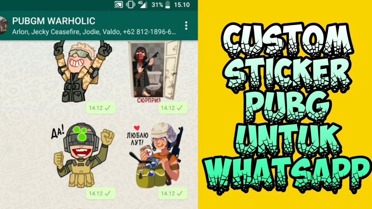 Cara Bikin Custom Sticker Pubg Untuk Whatsapp Youtube