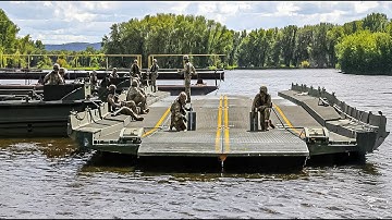 U.S. Army Engineers Build Massive Bridges with the Improved Ribbon Bridge (IRB)