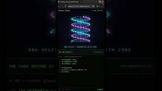 I Created a Glowing 3D DNA Helix Using JavaScript 🧬🤯 #Shorts