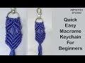 Macrame Keychain TUTORIAL#1k | DIY Keychain for beginners | Easy pattern STEP BY STEP