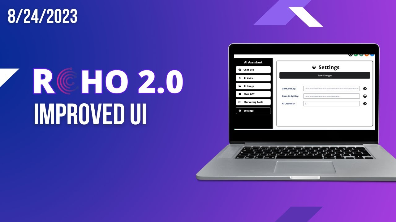 ROHO AI 8/24/2023 - UI Updates - YouTube