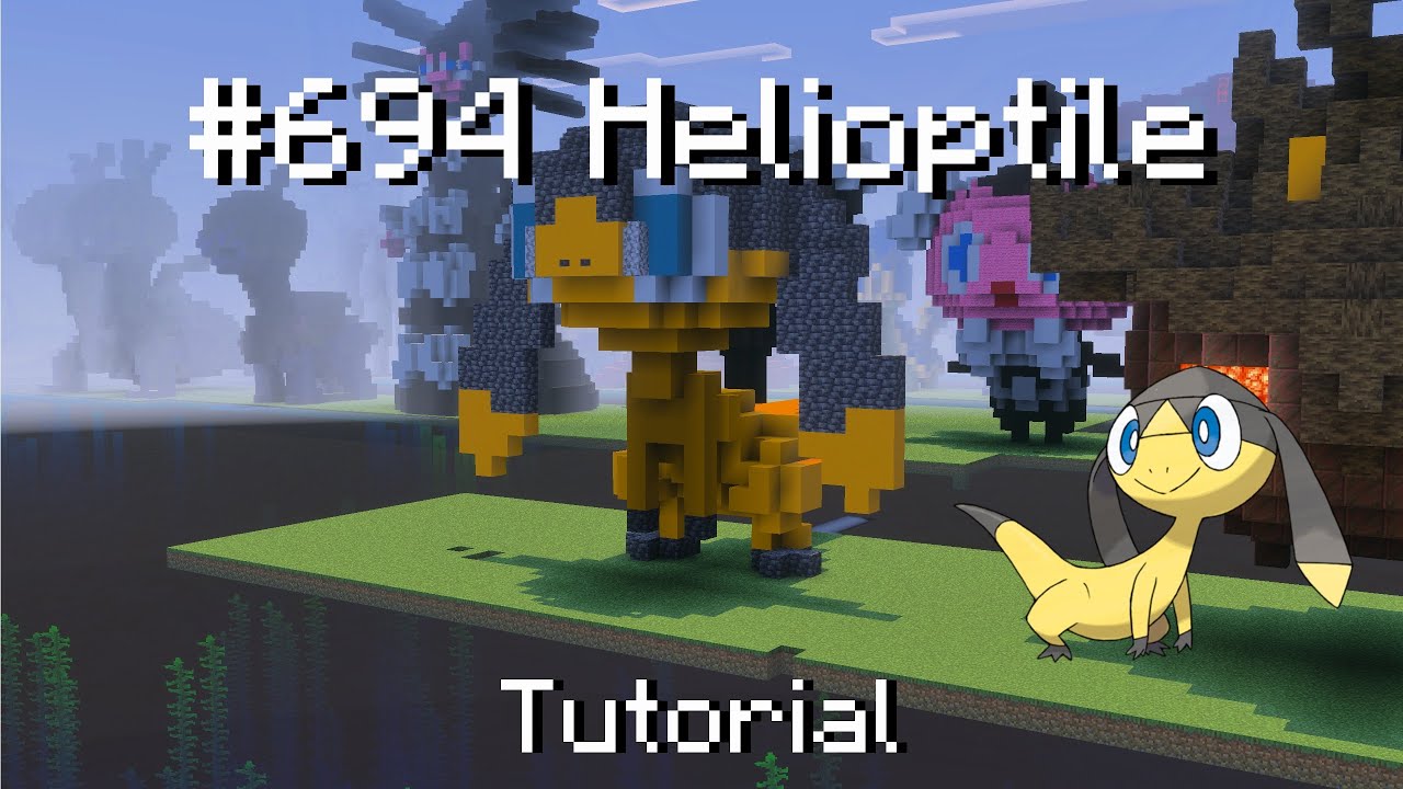 How to build a Pokémon helioptile in Minecraft (Tutorial)