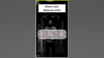 Work-Life Balance API 🚀 | Even Servers Need Downtime  #motivation