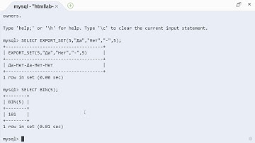 MySQL export_set строковая функция