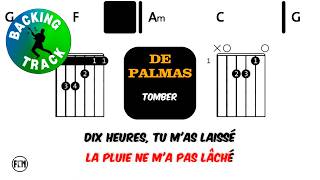 Gérald De Palmas - Tomber • Backing Track | Scrolling Guitar Chords & Lyrics