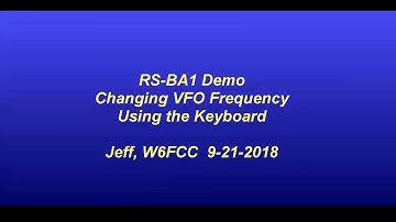 ICOM RSBA1 Entering Frequencies with Keyboard