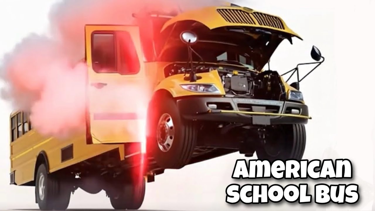 American School bus - Evolution transformation from 1925 to 2025