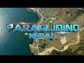 Paragliding in nepal  flying in the himalaya  pokhara and kathmandu  blue sky paragliding