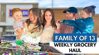 SHOPPING WITH 8 KIDS: Big Family Grocery Haul at ALDI