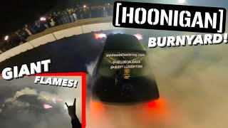 BLOWING MY TIRES AT THE HOONIGAN BURNOUT CONTEST IN THE TWIN TURBO DRIFTFOX!!!