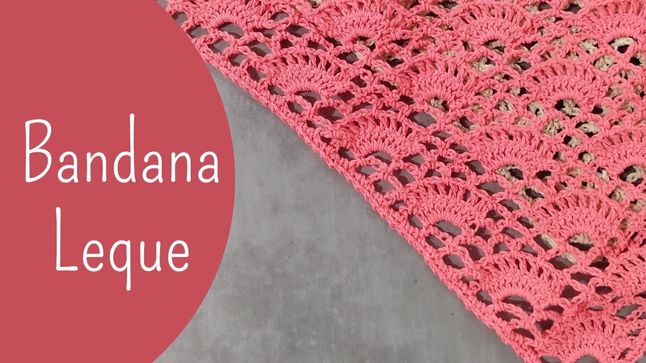 Bandana Leque Crochê - Rápido e Fácil de fazer 