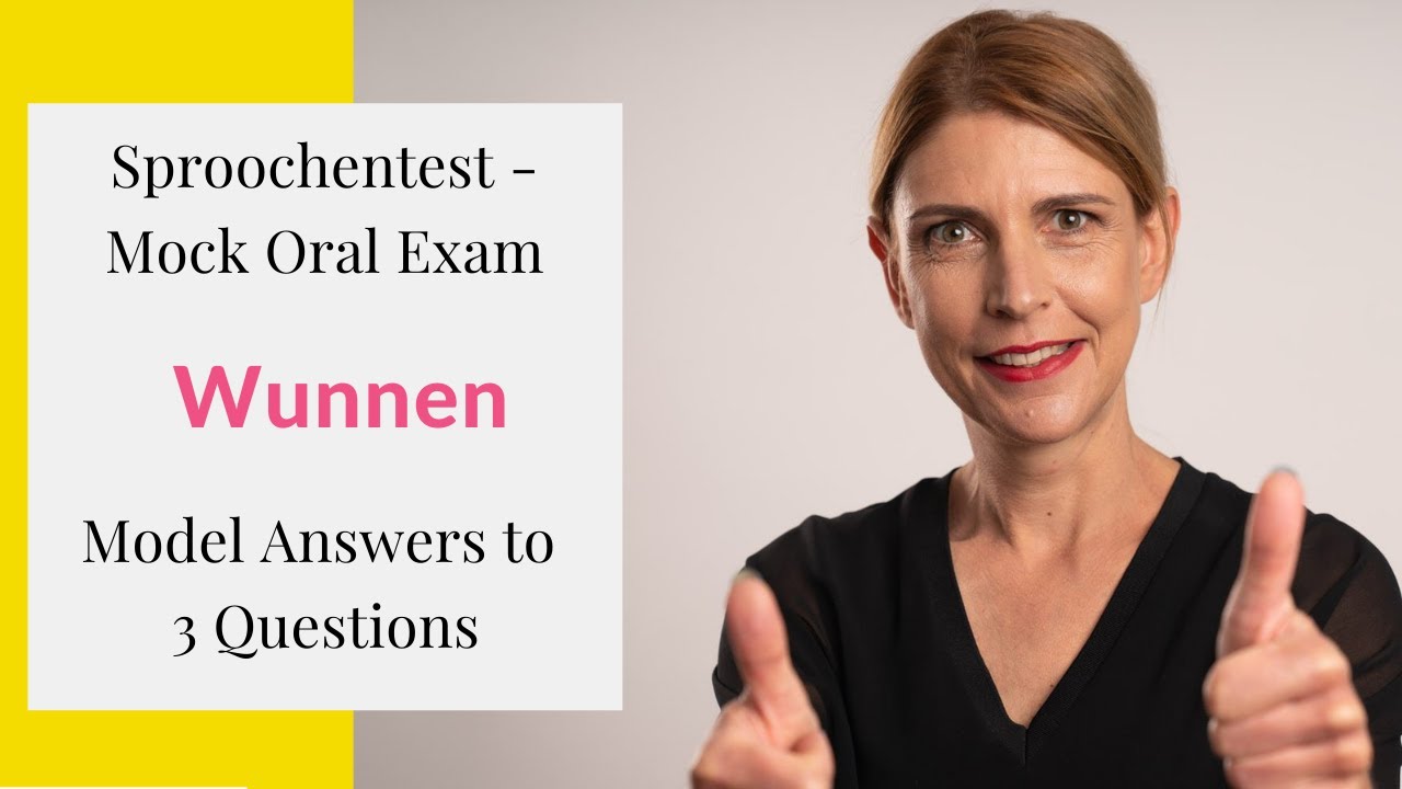 Model Answers to 3 Questions about the topic Wunnen - Mock Sproochentest