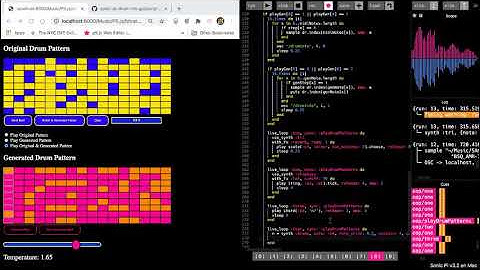 Sonic Pi Drum RNN Live Coding session #1